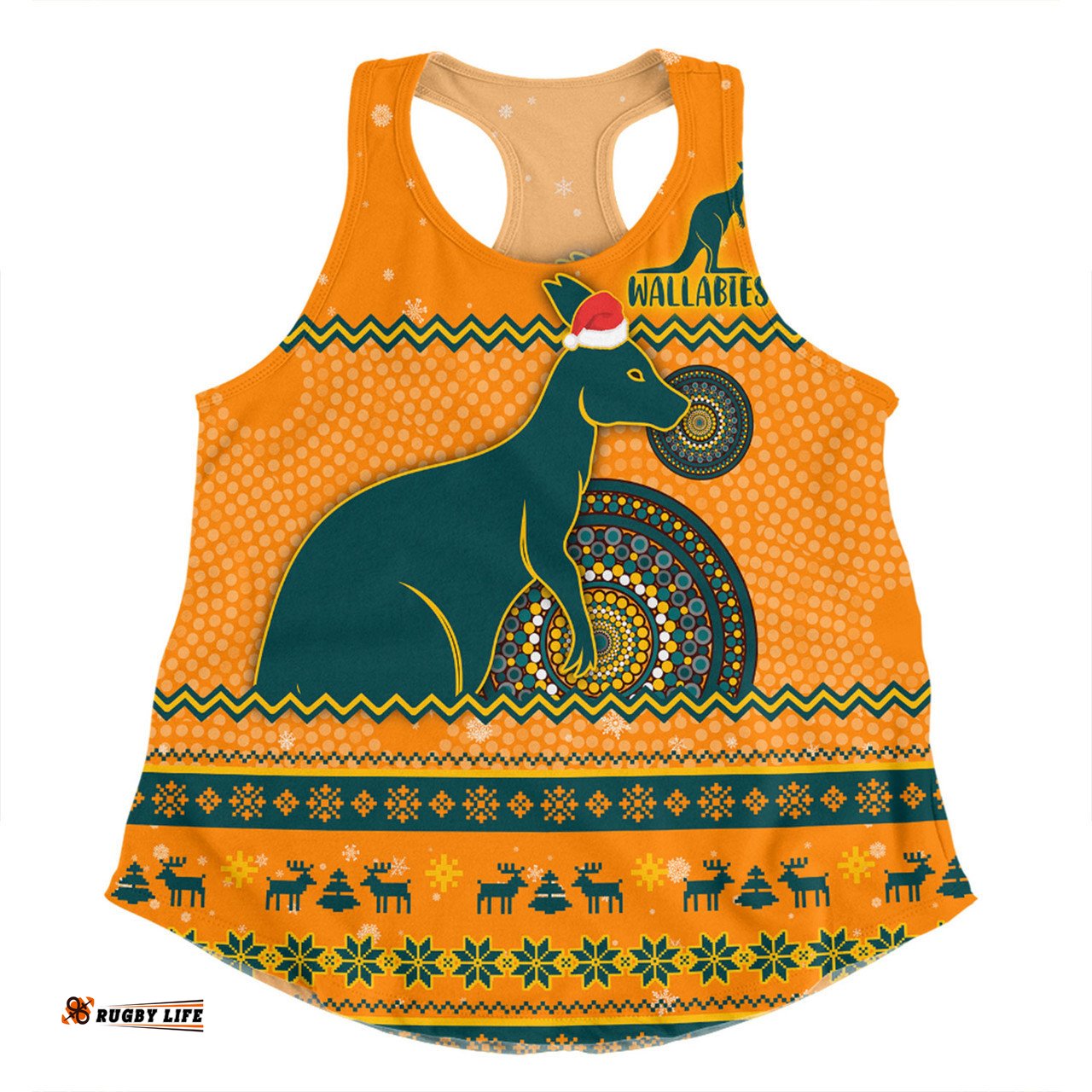 Amazing Aussie Australia Wallabies Christmas Custom Ugly Xmas And Aboriginal Patterns For Die Hard Fan Women Tank Top