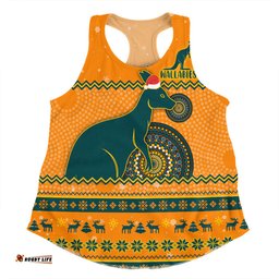 Amazing Aussie Australia Wallabies Christmas Custom Ugly Xmas And Aboriginal Patterns For Die Hard Fan Women Tank Top