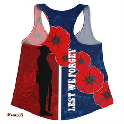 Amazing Aussie Australia Anzac Day Lest We Forget Remebrance Day (Blue) Women Tank Top