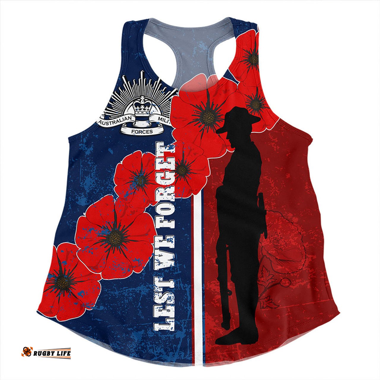 Amazing Aussie Australia Anzac Day Lest We Forget Remebrance Day (Blue) Women Tank Top