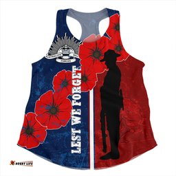 Amazing Aussie Australia Anzac Day Lest We Forget Remebrance Day (Blue) Women Tank Top