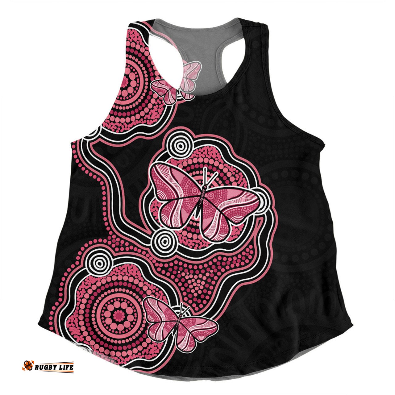 Amazing Aussie Australia Aboriginal Butterfly Dot Art Inspired Women Tank Top