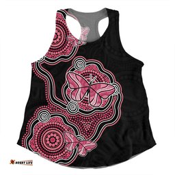 Amazing Aussie Australia Aboriginal Butterfly Dot Art Inspired Women Tank Top