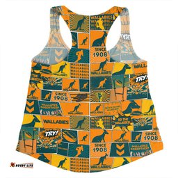 Amazing Aussie Australia Wallabies Team Of Us Die Hard Fan Supporters Comic Style Women Tank Top