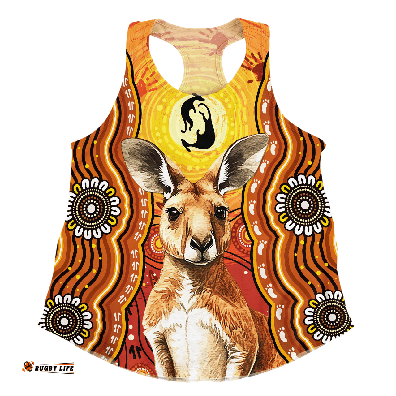 Amazing Aussie Australia Aboriginal Kangaroo Dreaming With Dot Art Women Tank Top