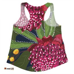 Amazing Aussie Australia Flowers Aboriginal Australian Waratah Flower Art Women Tank Top