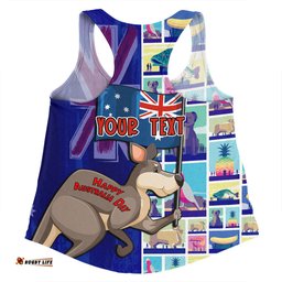 Amazing Aussie Australia Custom Happy Australia Day With Big Things Women Tank Top