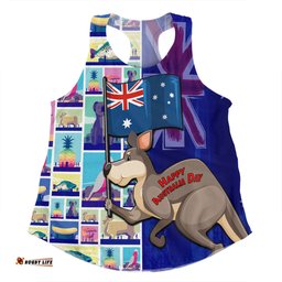 Amazing Aussie Australia Custom Happy Australia Day With Big Things Women Tank Top
