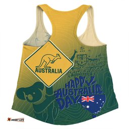 Amazing Aussie Australia Australia Day Custom Australia Coat Of Arms Kangaroo And Koala Sign Women Tank Top