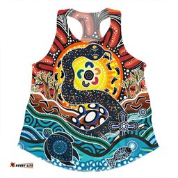 Amazing Aussie Australia Rainbow Serpent Aboriginal Dreamtime Rainbow Serpent Women Tank Top