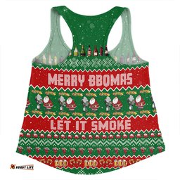 Amazing Aussie Australia Christmas Custom Merry BBQMax Let It Smoke Women Tank Top