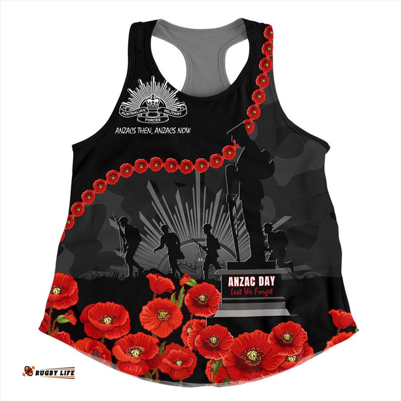 Amazing Aussie Australia Anzac Day Anzac Day Lest We Forget Camouflage Pattern Women Tank Top