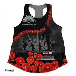Amazing Aussie Australia Anzac Day Anzac Day Lest We Forget Camouflage Pattern Women Tank Top