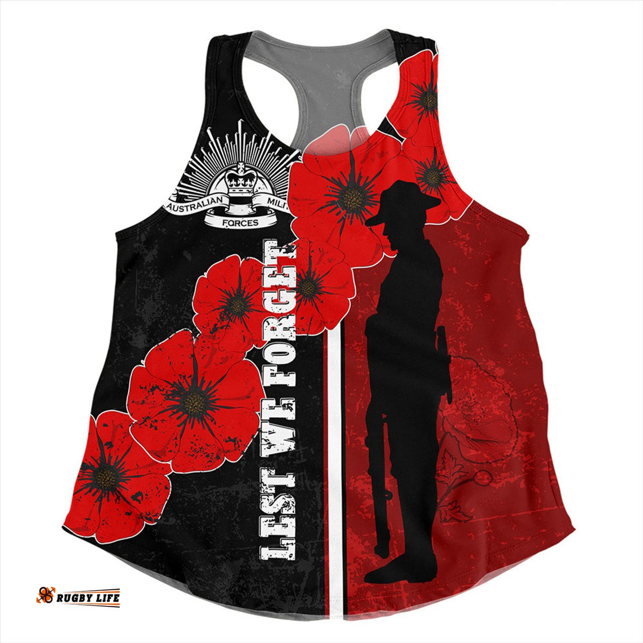Amazing Aussie Australia Anzac Day Lest We Forget Remebrance Day (Black) Women Tank Top