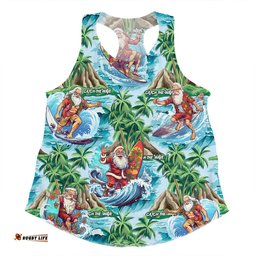 Amazing Aussie Australia Christmas Surfing Funny Santa Surfing Christmas Women Tank Top