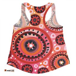 Amazing Aussie Australia Dot Painting Inspired Aboriginal Circle In The Aboriginal Dot Art Style Women Tank Top
