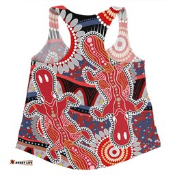 Amazing Aussie Australia Platypus Aboriginal Red Platypus With Aboriginal Art Dot Painting Patterns Inspired Women Tank Top