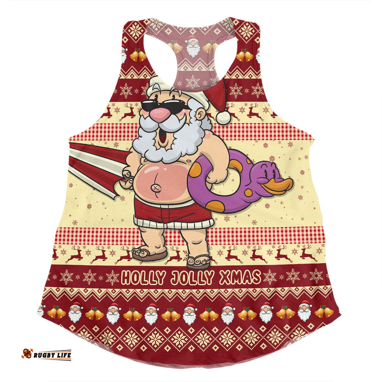 Amazing Aussie Australia Christmas Custom Aussie Christmas Santa Summer Vibes Women Tank Top