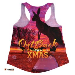 Amazing Aussie Australia Christmas Kangaroo Camping Aussie Outback Merry Christmas Women Tank Top