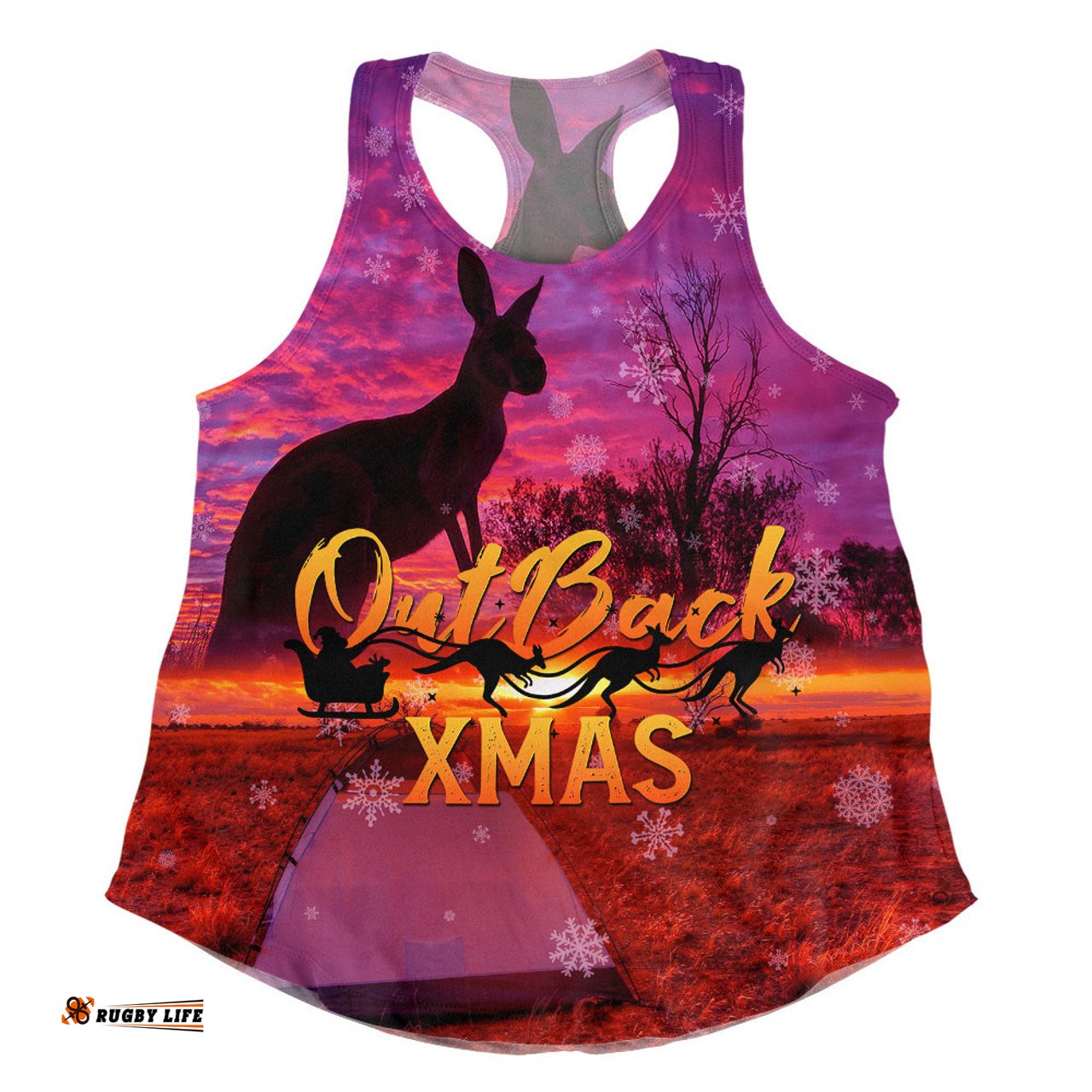 Amazing Aussie Australia Christmas Kangaroo Camping Aussie Outback Merry Christmas Women Tank Top
