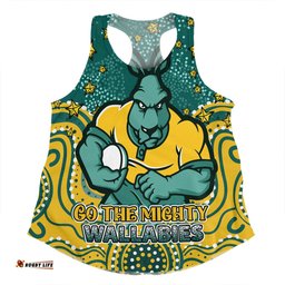 Amazing Aussie Australia Wallabies Custom Custom With Aboriginal Inspired Style Of Dot Painting Patterns  Women Tank Top