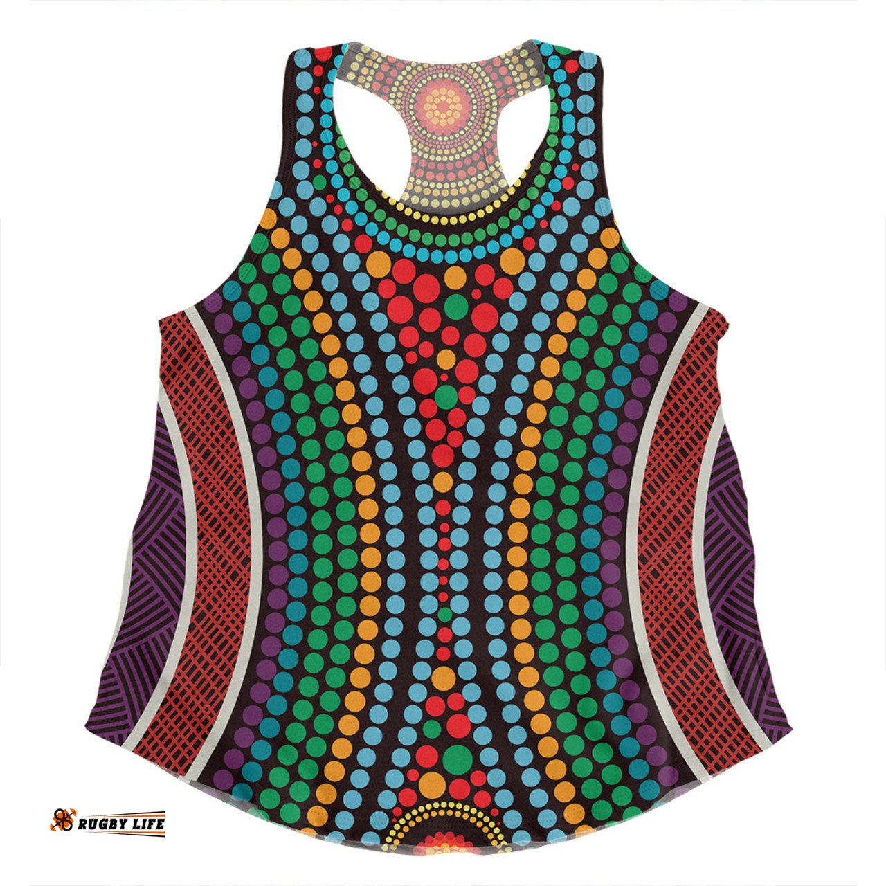 Amazing Aussie Australia Dot Painting Inspired Aboriginal Dot Color In The Aboriginal Style Women Tank Top