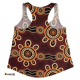Amazing Aussie Australia Dot Painting Inspired Aboriginal Aboriginal Dot Pattern Painting Art Women Tank Top