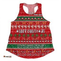 Amazing Aussie Australia Christmas Custom Aussie Ugly Christmas Let's Get Lit Women Tank Top