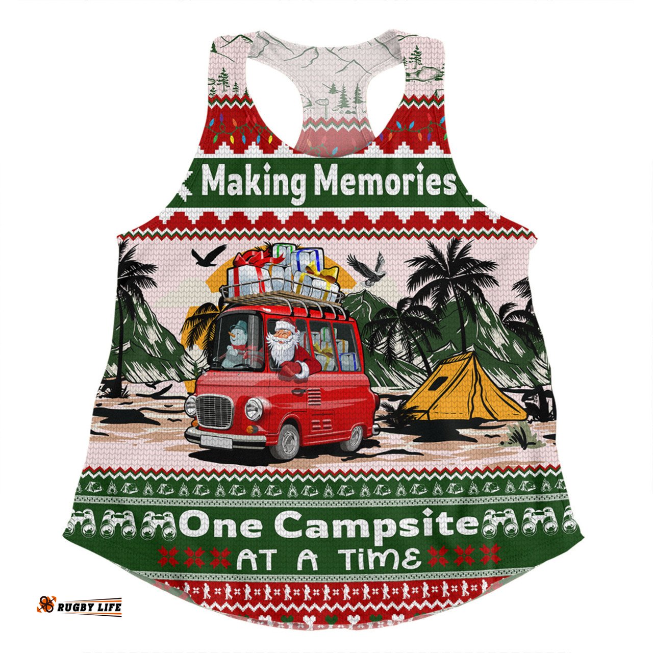 Amazing Aussie Australia Camping Christmas Making Memories One Campsite At A Time Women Tank Top