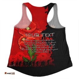 Amazing Aussie Australia Anzac Day Custom Australian And New Zealand Warriorsers In Flanders Fields Poppy Flowers Women Tank Top