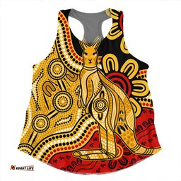 Amazing Aussie Australia Aboriginal Kangaroo Journey Women Tank Top