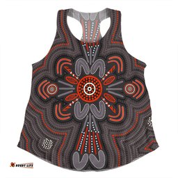 Amazing Aussie Australia Dot Painting Inspired Aboriginal Aboriginal Dot Indigenous Art Inspired Women Tank Top