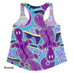 Amazing Aussie Australia Platypus Aboriginal Purple Platypus With Aboriginal Art Dot Painting Patterns Inspired Women Tank Top