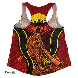 Amazing Aussie Australia Aboriginal Kangaroo Spirit Dreaming Women Tank Top