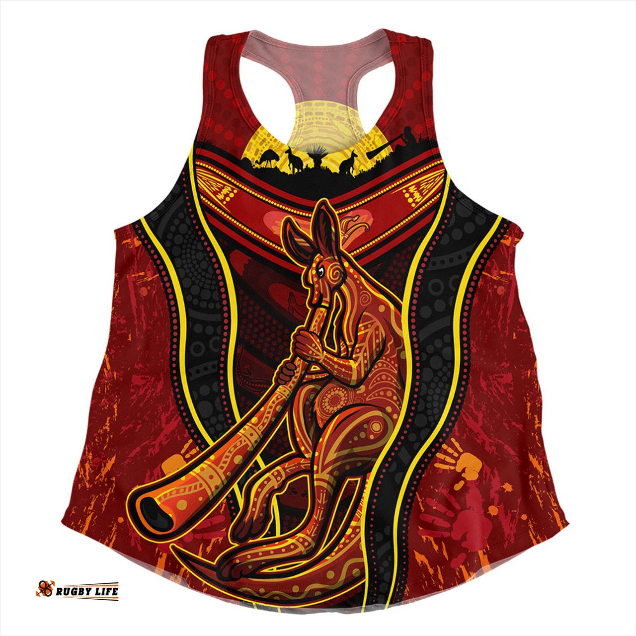 Amazing Aussie Australia Aboriginal Kangaroo Spirit Dreaming Women Tank Top