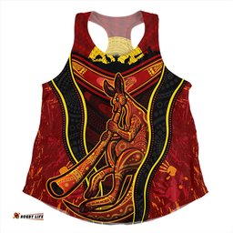 Amazing Aussie Australia Aboriginal Kangaroo Spirit Dreaming Women Tank Top