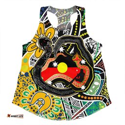 Amazing Aussie Australia Rainbow Serpent Aboriginal Dreamtime Rainbow Serpent Creates Australia Women Tank Top