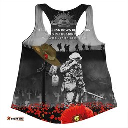 Amazing Aussie Australia Anzac Day Australian Army Memorial Women Tank Top