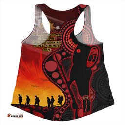 Amazing Aussie Australia ANZAC Day Aboriginal Guardians Of The Dawn Women Tank Top
