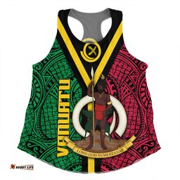 Amazing Aussie Australia South Sea Islanders Vanuatu Polynesian Flag With Coat Of Arm Women Tank Top