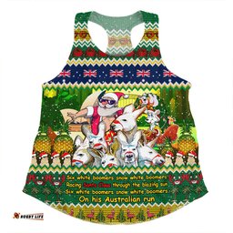 Amazing Aussie Australia Christmas Custom Six White Boomers Women Tank Top