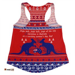 Amazing Aussie Australian Christmas Carol Christmas Jingle Bells Ugly Style Women Tank Top