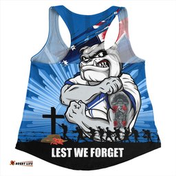 Amazing Aussie Canterbury Bankstown Bulldogs Fearless ANZAC Defender Women Tank Top