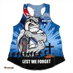 Amazing Aussie Canterbury Bankstown Bulldogs Fearless ANZAC Defender Women Tank Top