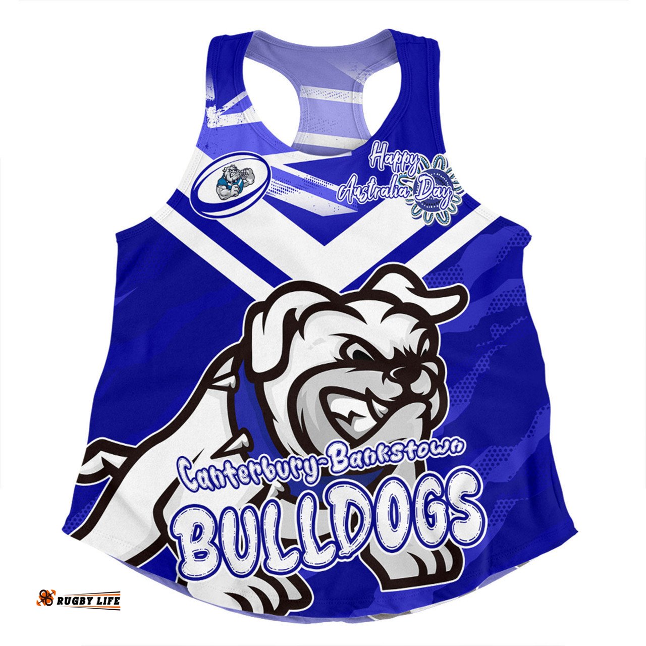 Amazing Aussie Canterbury Bankstown Bulldogs Happy Australia Day We Are One And Free Women Tank Top