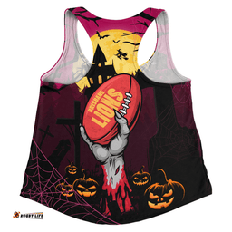 Amazing Aussie Brisbane Lions Full Moon Fever Halloween Supporter Women Tank Top