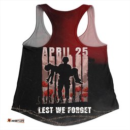 Amazing Aussie Australia Anzac Day Lest We Forget The Sacrifice Of Soldiers Women Tank Top