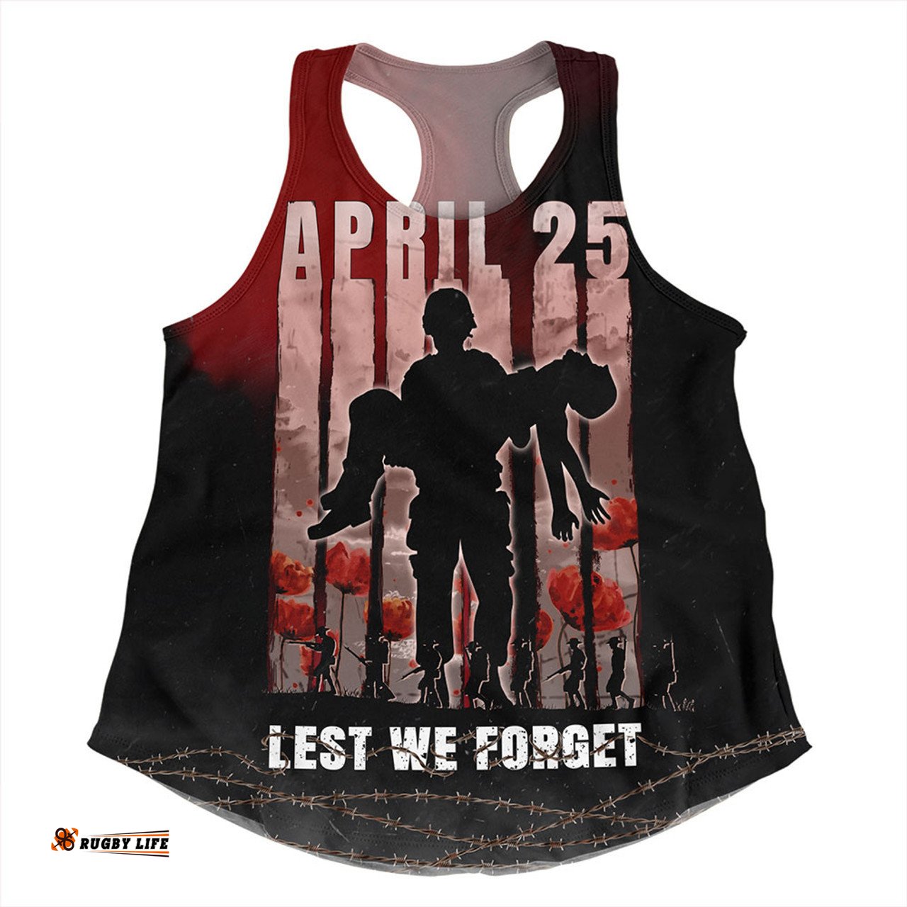 Amazing Aussie Australia Anzac Day Lest We Forget The Sacrifice Of Soldiers Women Tank Top