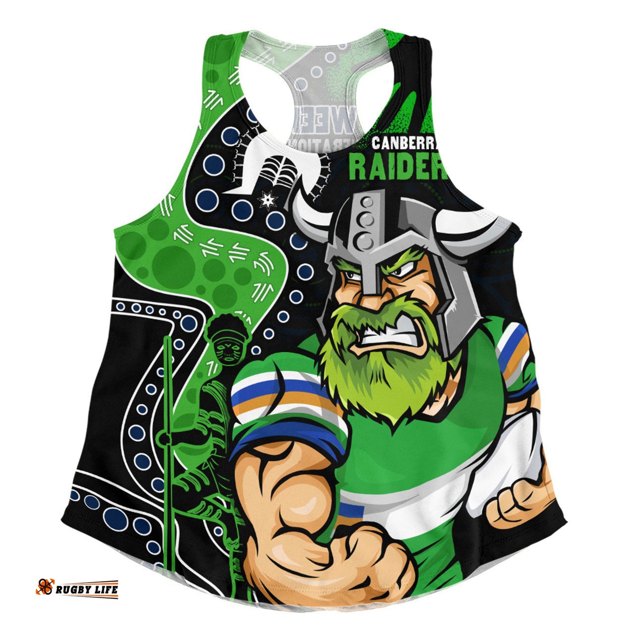 Amazing Aussie Canberra Raiders NAIDOC Indigenous Warrior Spirit Women Tank Top