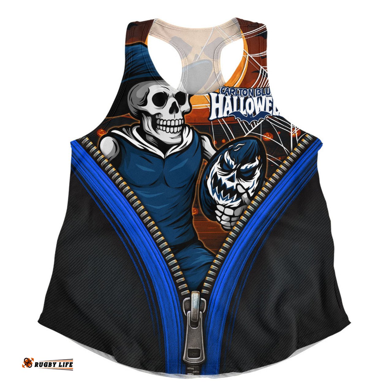 Amazing Aussie Carlton Halloween Night Reaper Zipper Women Tank Top